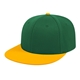 aerial view a dark green/athletic gold flexfit(r) wool blend performance cap, image 1 of 4