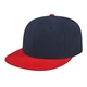 aerial view a navy/red flexfit(r) wool blend performance cap, image 1 of 4