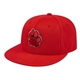 aerial view a red flexfit(r) wool blend performance cap, image 1 of 5