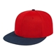 aerial view a red/navy flexfit(r) wool blend performance cap, image 1 of 4