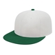 aerial view a white/dark green flexfit(r) wool blend performance cap, image 1 of 4