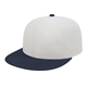 aerial view a white/navy flexfit(r) wool blend performance cap, image 1 of 4