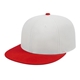 aerial view a white/red flexfit(r) wool blend performance cap, image 1 of 4