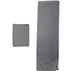 aerial view a grey/black krienes cooling sports towel, image 1 of 3