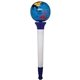 aerial view a white/blue rotating globe pen, image 1 of 2