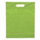 aerial view a lime lo - density die cut bag with bottom gusset, image 1 of 2