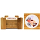 aerial view a bamboo 4 pc. spectrum bamboo coaster set, image 1 of 2