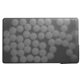 aerial view a translucent black post card with rectangle credit card mints, image 1 of 3