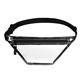 aerial view a black clear pvc fanny pack, image 1 of 2