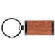 aerial view a grey grafton gunmetal wood rectangular key chain, image 1 of 4