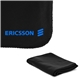 aerial view a black 200g brushed fleece 100 polyester blanket 50 x 60, image 1 of 2