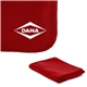 aerial view a red 200g brushed fleece 100 polyester blanket 50 x 60, image 1 of 2