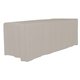 aerial view a gray 6 4- sided fitted style table covers table throws - 2 color imprint, image 1 of 2