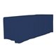 aerial view a ﻿navy blue 6 4- sided fitted style table covers table throws - 2 color imprint, image 1 of 2