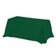 a hunter green 4- sided throw style table covers table throws (spot color print) / fits 8 ft table