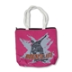 a white zipper cotton bag 15w x 12.5h x 5d