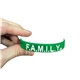 a exterior color green 355/white interior color 1/2 rush laser debossed silicone wristbands 2 ply