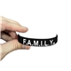 a exterior color black/white interior color 1/2 rush laser debossed silicone wristbands 2 ply
