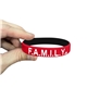 a exterior color red 186/black interior color 1/2 rush laser debossed silicone wristbands 2 ply
