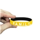 a exterior color yellow 116/black interior color 1/2 rush laser debossed silicone wristbands 2 ply