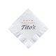 aerial view a white beverage napkin - white, image 1 of 8