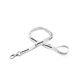 aerial view a white 1/2 silkscreened flat lanyard w / deluxe swivel hook, image 1 of 2