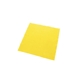 aerial view a yellow debossed 6 x 6 microfiber cloth, image 1 of 2