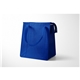 aerial view a royal blue insulated tote bag, image 1 of 2