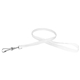 aerial view a white 3/8 silkscreened flat lanyard w / j hook, image 1 of 2