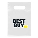 aerial view a white heat transfer non - woven die cut bag, image 1 of 2