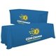 a cobalt-pms 2728 serged convertible table throw - 6 to 8 - full color