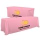 a flamingo-pms 1767 serged convertible table throw - 6 to 8 - full color
