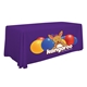a grape-pms 268 6 serged closed - back standard table throw cover