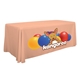a peach-pms 162 6 serged closed - back standard table throw cover