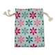 a white drawstring cotton bag 4.72 x 6.49