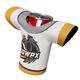 aerial view a white full color 12 oz premium can cooler jersey, image 1 of 2