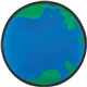 aerial view a globe flying disc with pouch, image 1 of 2