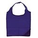 aerial view a purple 2105 capri - foldaway shopping tote bag - 210d polyester - metallic imprint, image 1 of 2