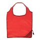 aerial view a red 2034 capri - foldaway shopping tote bag - 210d polyester - metallic imprint, image 1 of 2