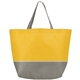 aerial view a yellow 123 julian two - tone - non - woven tote bag, image 1 of 2