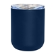 a navy 10 oz viking lowball with lid