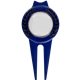 aerial view a blue (close to pms 2146) tour divot tool with magnetic marker, image 1 of 2