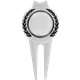 aerial view a white tour divot tool with magnetic marker, image 1 of 2