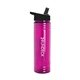 a pink 24 oz usa - made transparent sports bottle