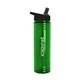 a green 24 oz usa - made transparent sports bottle