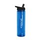 a blue 24 oz usa - made transparent sports bottle