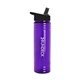 a purple 24 oz usa - made transparent sports bottle