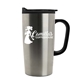 a silver tumbler & smoke lid the general - 18 oz stainless steel straight wall tumbler with polypropylene liner and handle