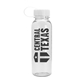 a clear bottle & white lid outdoorsman tritan(r) bottle with tethered lid - 24 oz