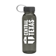 a smoke bottle & black lid outdoorsman tritan(r) bottle with tethered lid - 24 oz